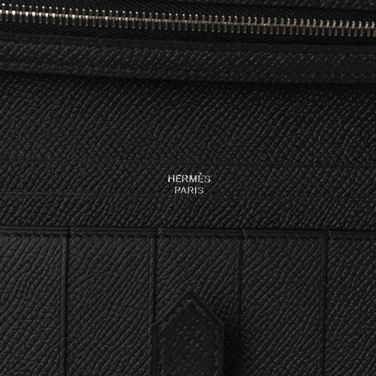 Hermes Epsom Monochrome Bearn Gusset Wallet Black 6 of 7