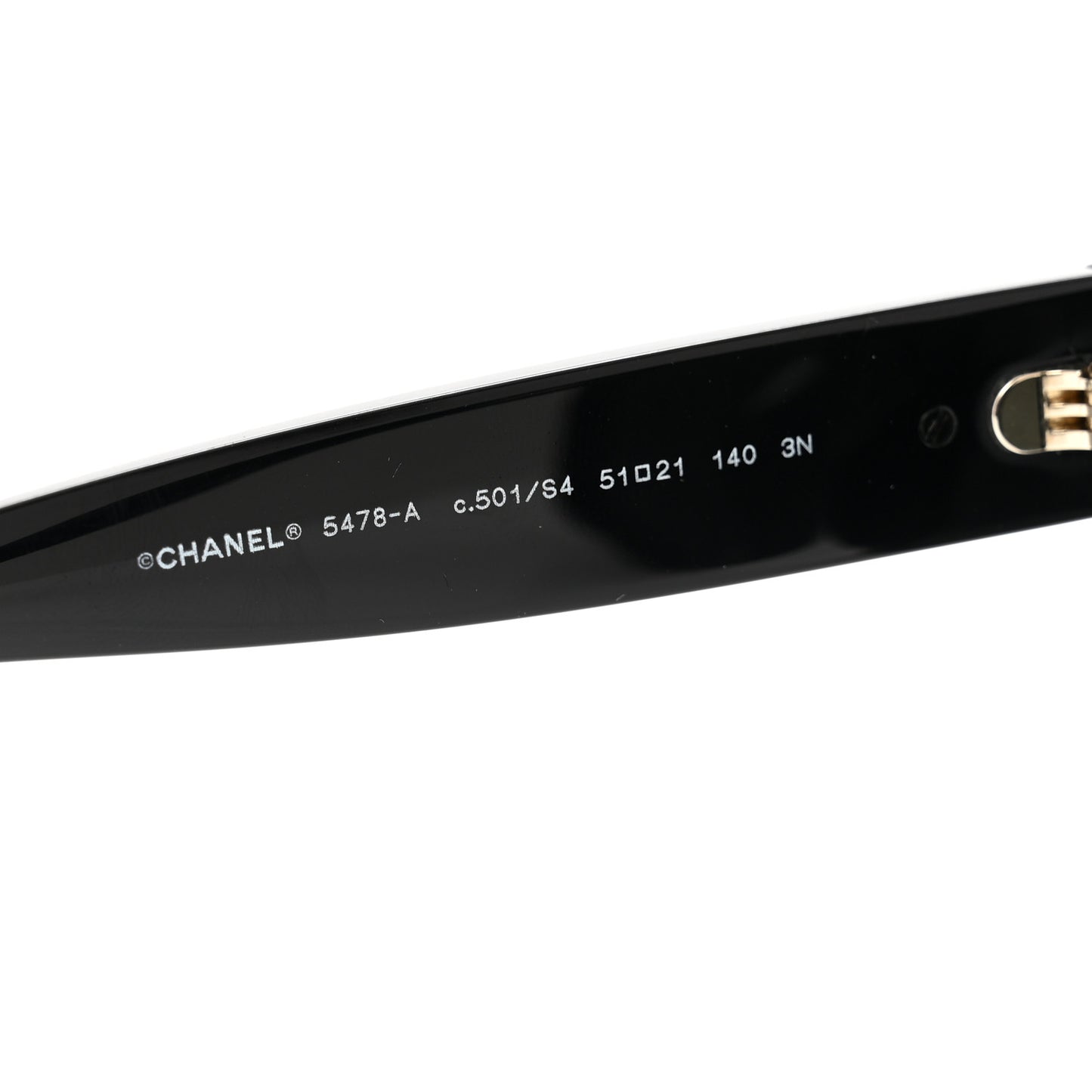 Acetate Square CC Heart Sunglasses 5478-A Black