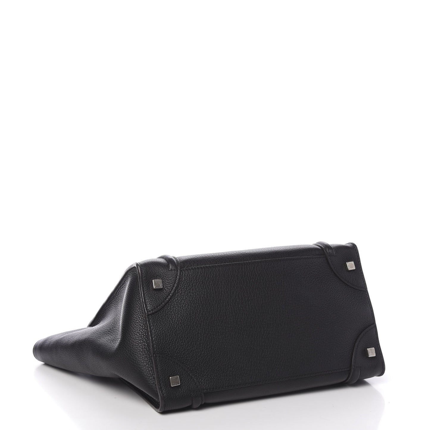 Drummed Calfskin Mini Luggage Black