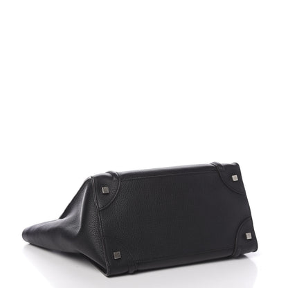 Celine Drummed Calfskin Mini Luggage Black 4 of 10