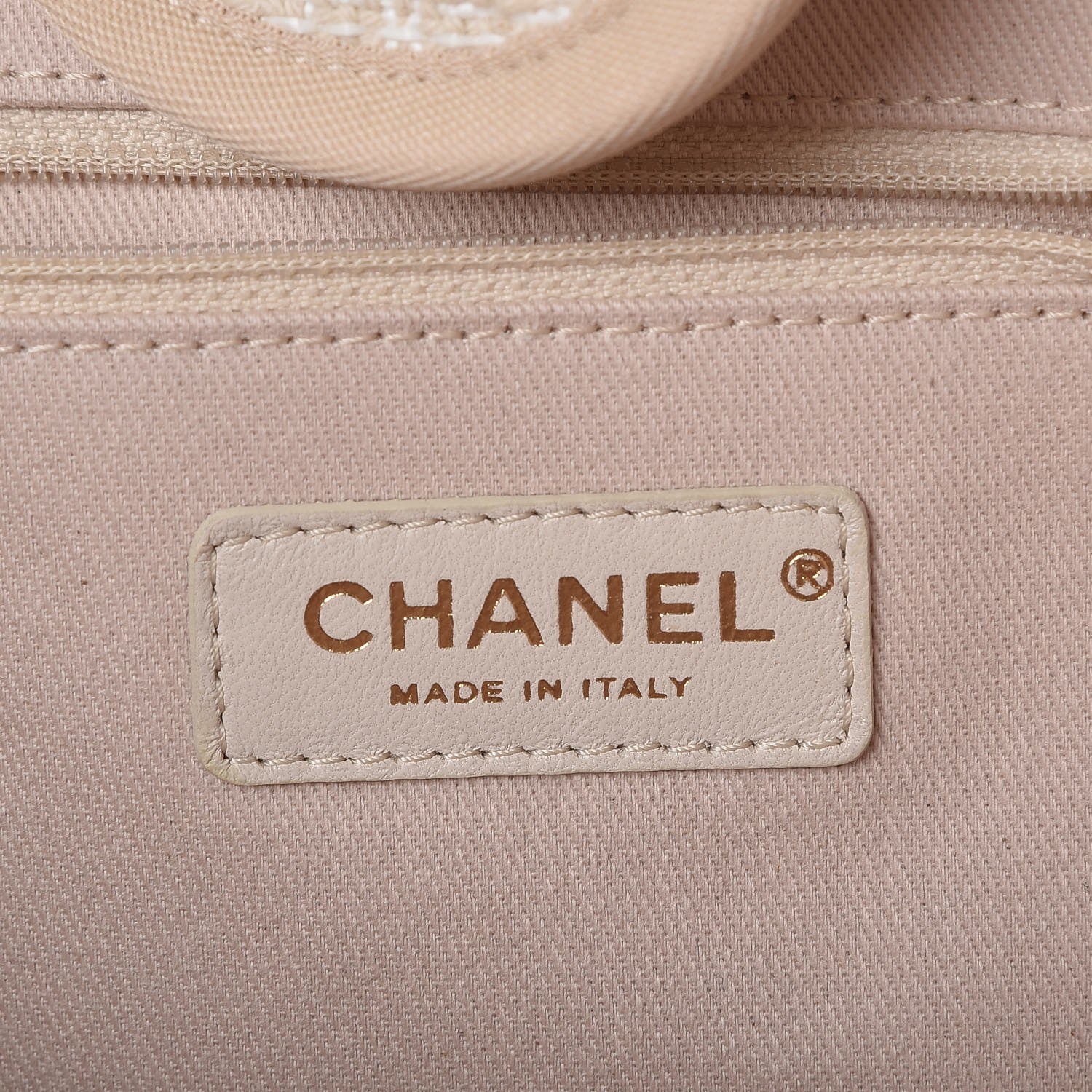 Chanel Canvas Large Deauville Tote Light Beige 6 of 7