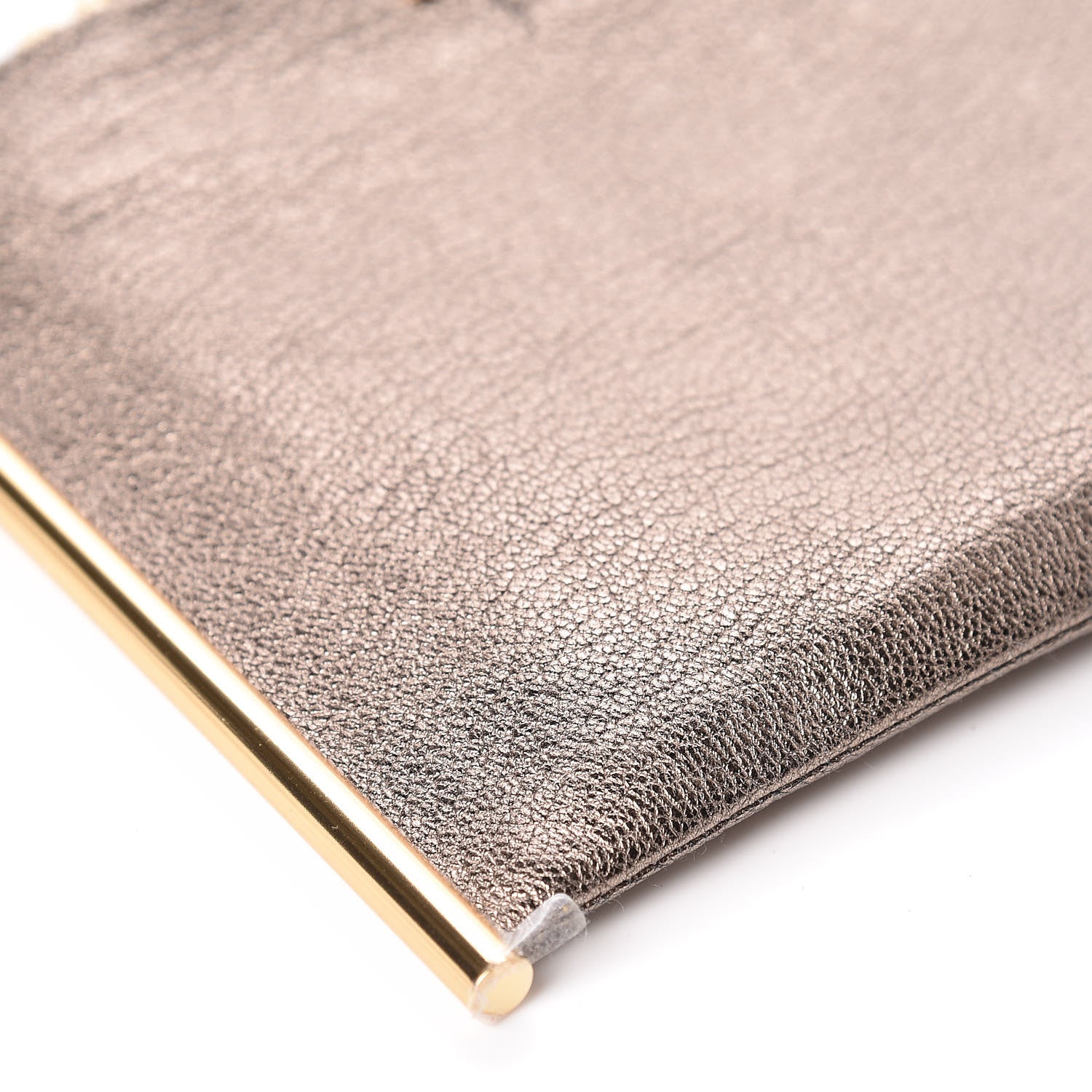 Chloe Metallic Calfskin Mini Roy Chain Pouch Bronze 5 of 10