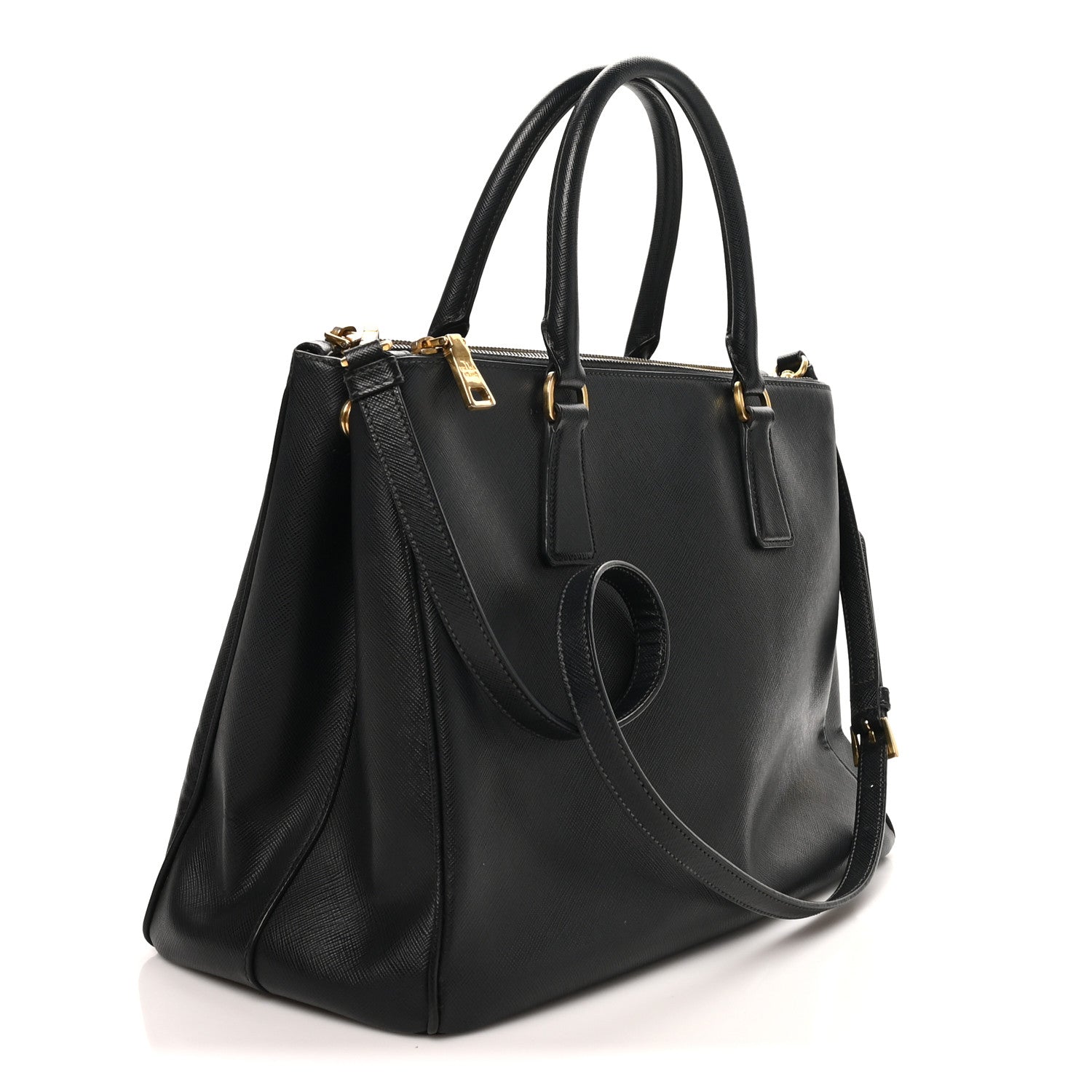 Prada Saffiano Lux Medium Galleria Double Zip Tote Black 3 of 9