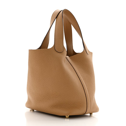 Hermes Taurillon Clemence Picotin Lock 18 PM Biscuit 2 of 11