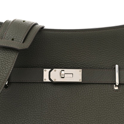 Hermes Taurillon Clemence Jypsiere 34 Vert De Gris 8 of 13