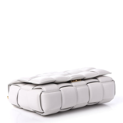 Bottega Veneta Lambskin Maxi Intreccio Padded Chain Cassette Crossbody Bag White 4 of 10
