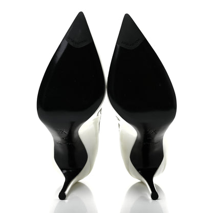 Louis Vuitton Monogram Patent Call Back Pumps 36 White 5 of 12