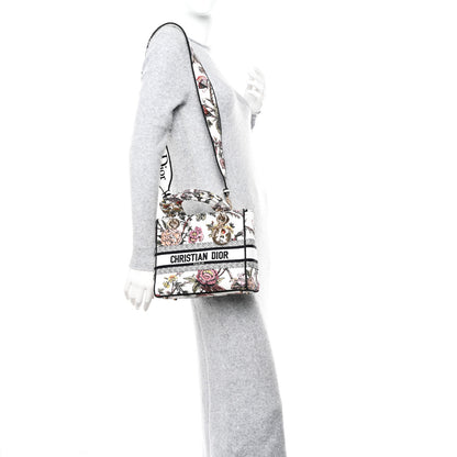 Christian Dior Canvas Embroidered Jardin Botanique Medium Lady D-Lite White Multicolor 2 of 11