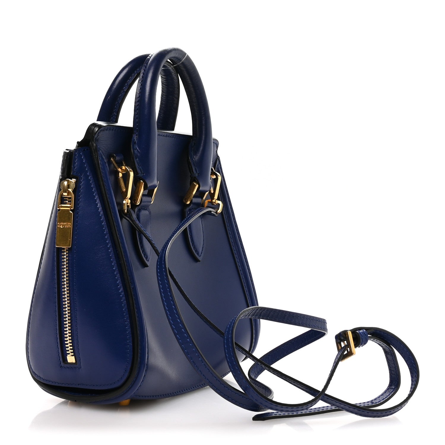 Alexander McQueen Calfskin Mini Heroine Royal Blue 3 of 11