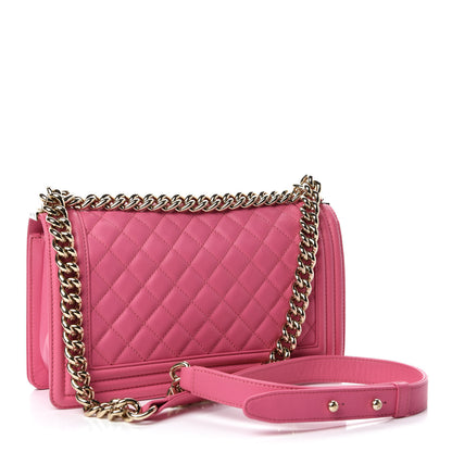 Chanel Lambskin Quilted Medium Boy Flap Pink 3 of 10