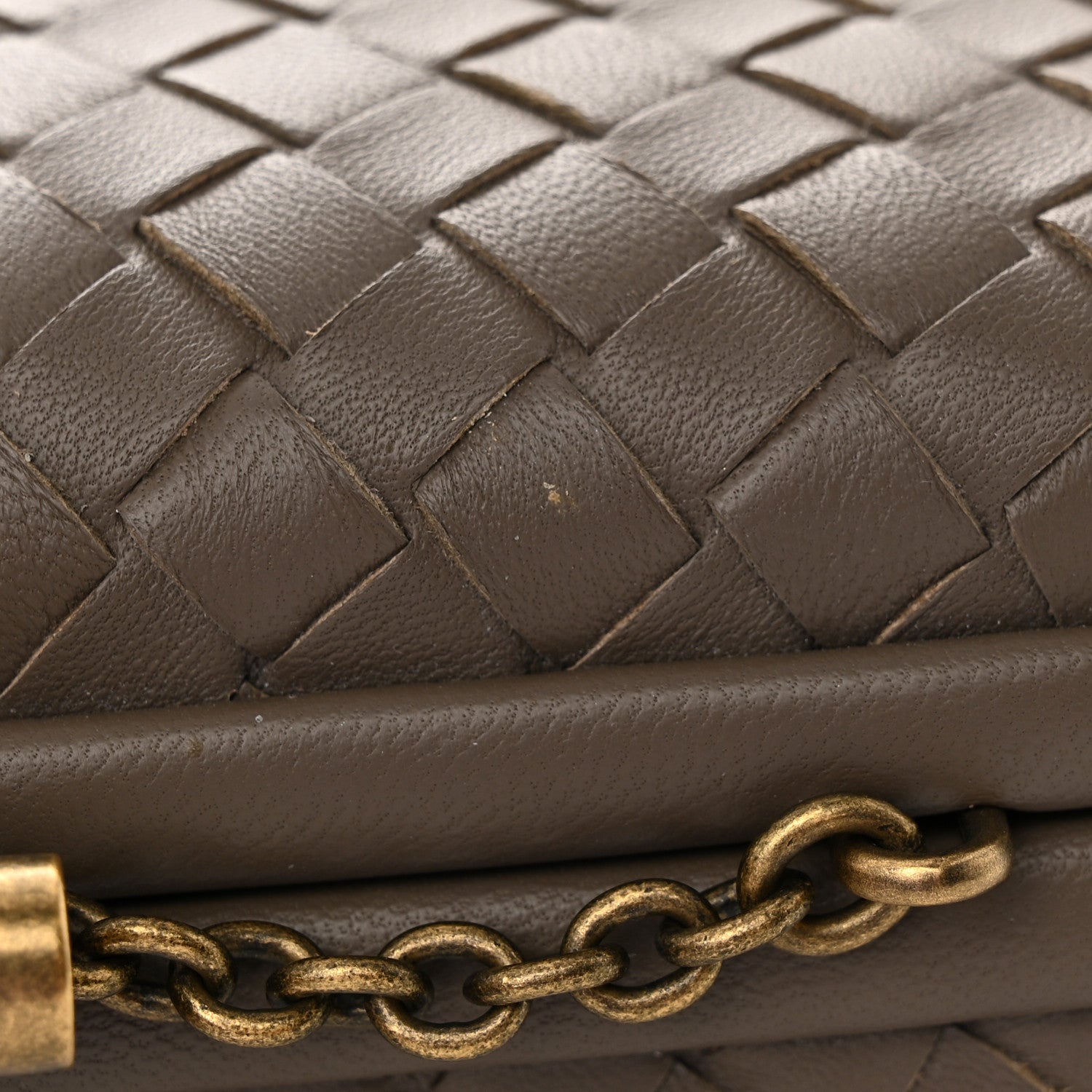 Bottega Veneta Nappa Intrecciato Chain Knot Clutch Steel 13 of 13