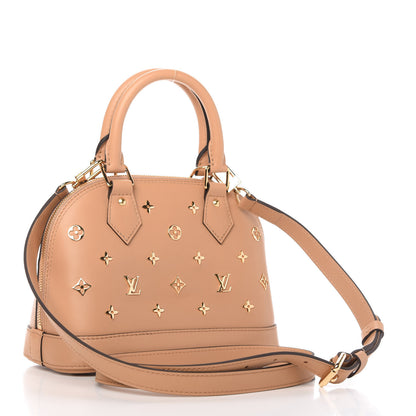 Louis Vuitton Calfskin Metal Monogram Alma BB Camel Brown 3 of 10