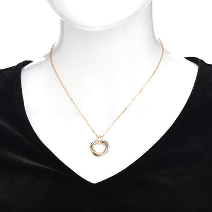 Cartier 18K Pink White Yellow Gold Diamond Trinity Pendant Necklace 2 of 5