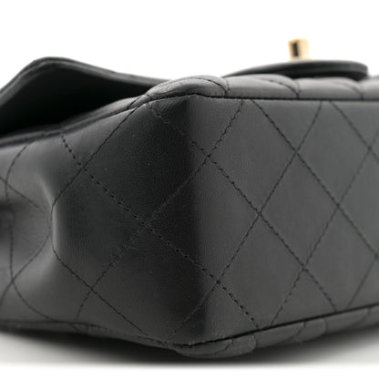 Chanel Lambskin Quilted Mini Rectangular Flap Black 8 of 9