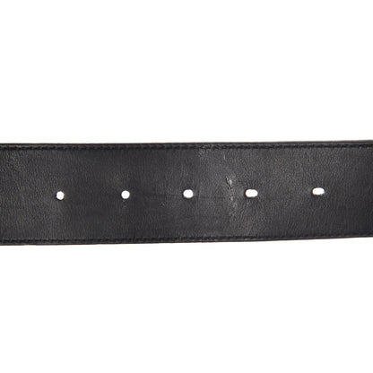 Gucci Textured Dollar Calfskin Nickel Double G 40mm Belt 85 34 Black 6 of 7