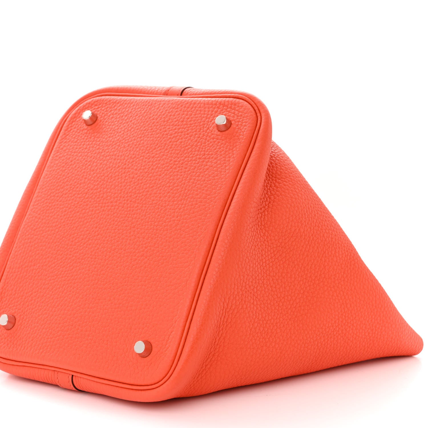 Hermes Taurillon Clemence Picotin Lock 22 MM Orange 10 of 10