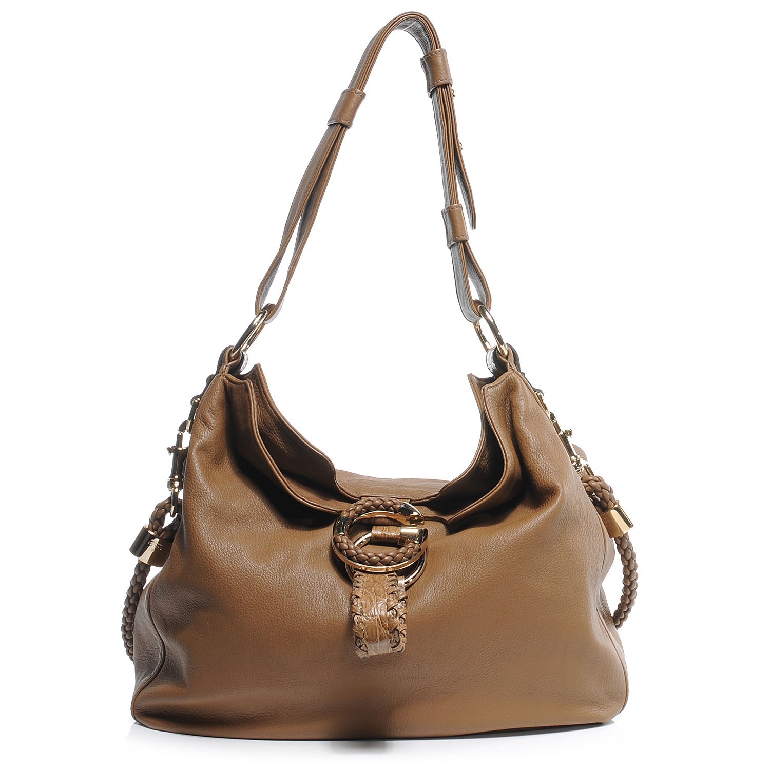 Gucci Leather G Wave Shoulder Bag Light Brown 1 of 7