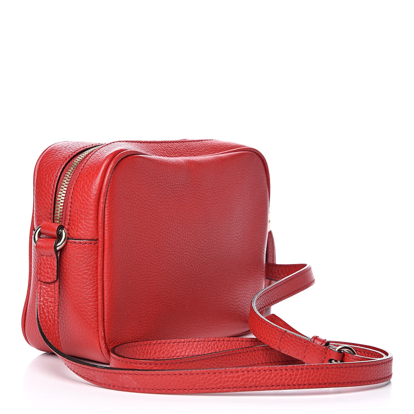 Pebbled Calfskin Small Soho Disco Bag Tabasco Red