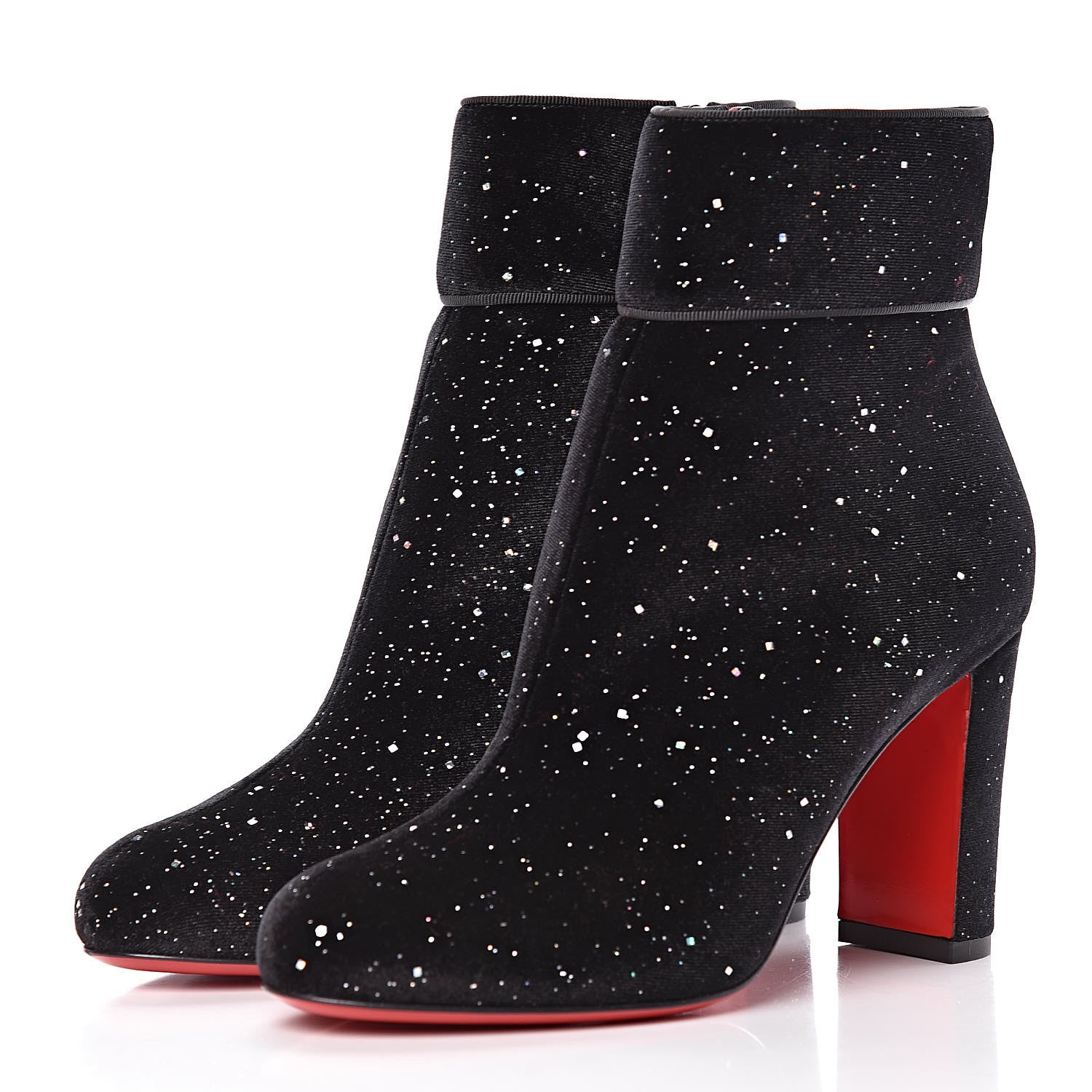 Christian Louboutin Velvet Galactica Moulamax 85 Booties 36.5 Black 3 of 8
