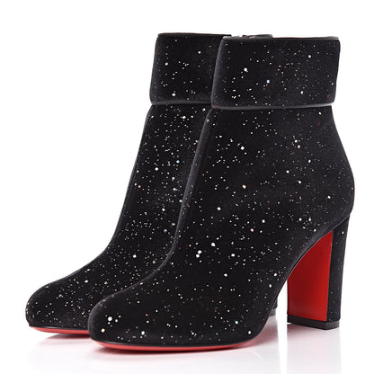 Christian Louboutin Velvet Galactica Moulamax 85 Booties 36.5 Black 3 of 8