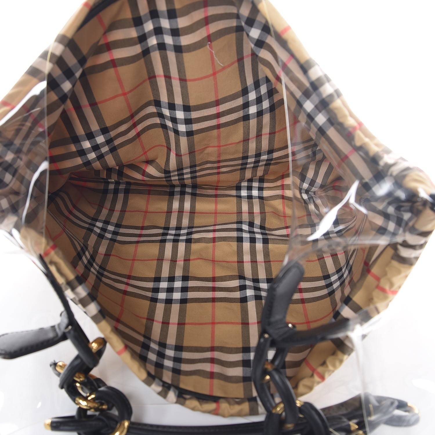 Burberry Plastic Medium Shopper Antique Yellow Black 5 of 11