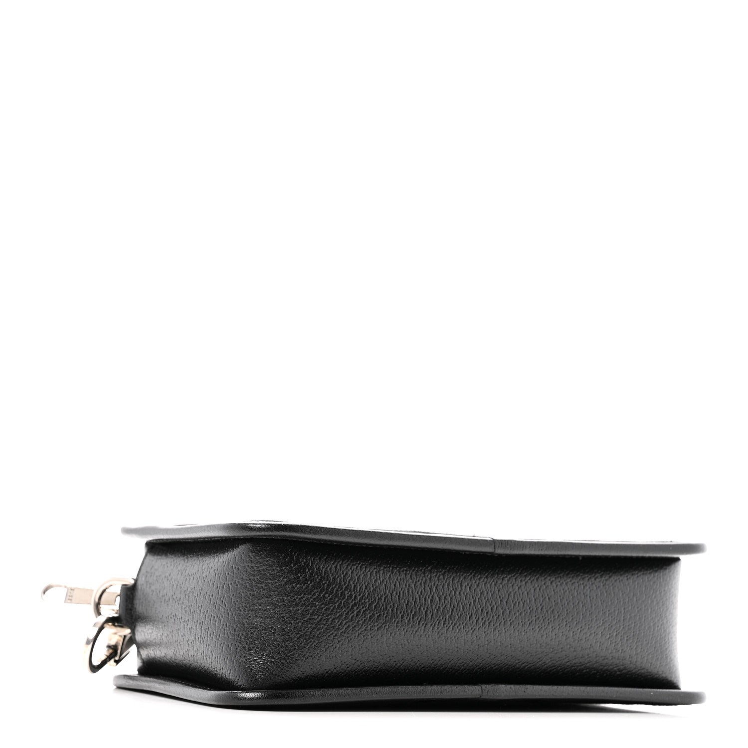Gucci Monogram Jumbo GG Textured Dollar Calfskin Web Mini Crossbody Bag Black 4 of 13