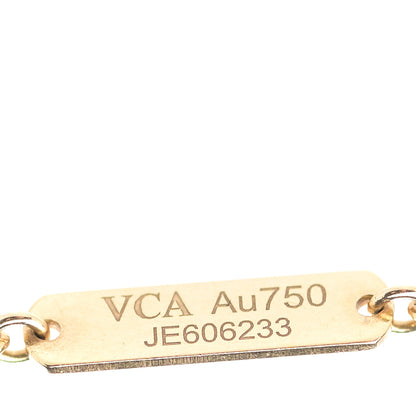 Van Cleef & Arpels 18K Yellow Gold Blue Sevres Porcelain Magic Alhambra Vendome Necklace 5 of 7
