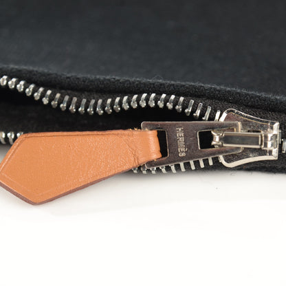 Hermes Canvas Striped Cannes MM Black White 9 of 10