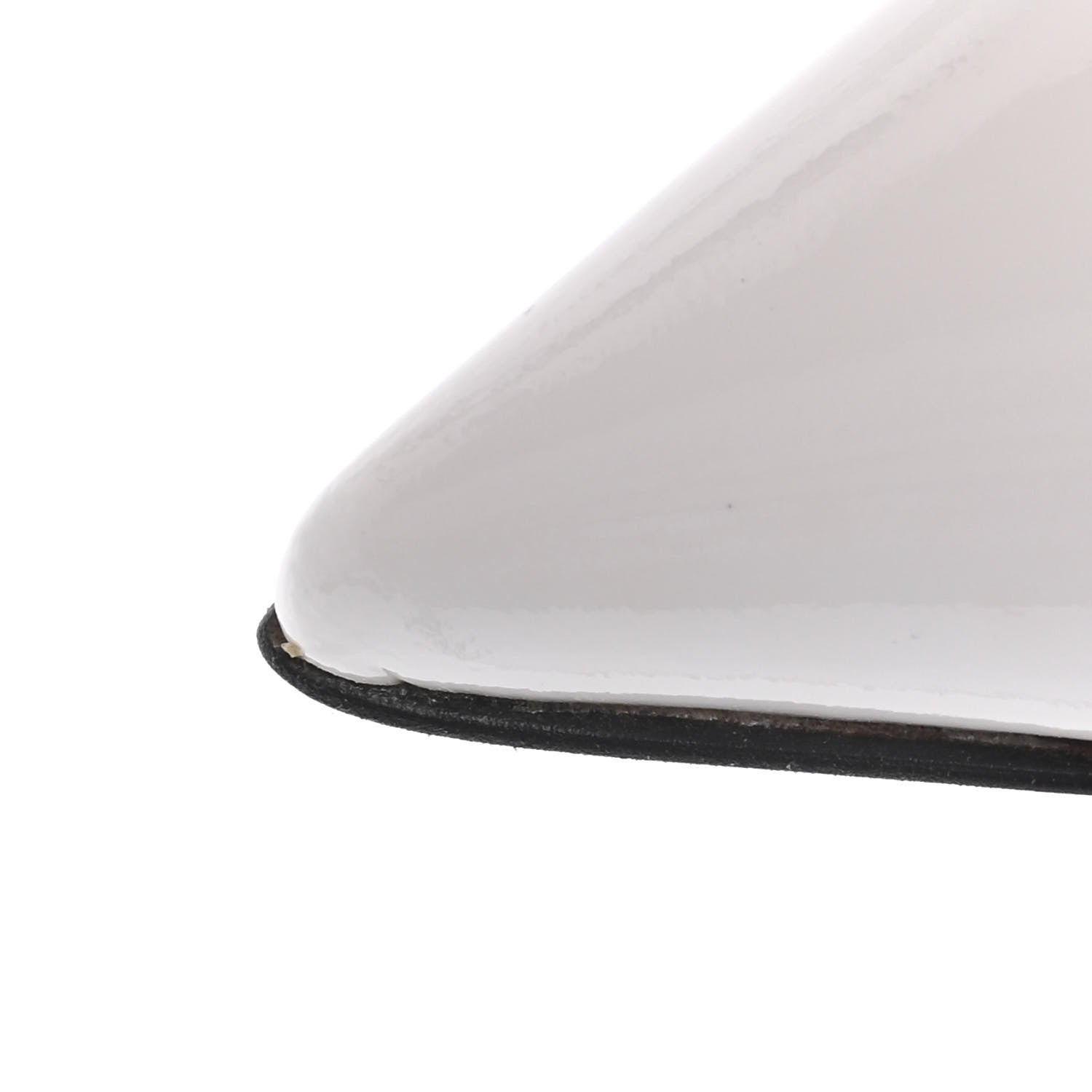 Balenciaga Patent Pointy Toe Pumps 38.5 White 9 of 10