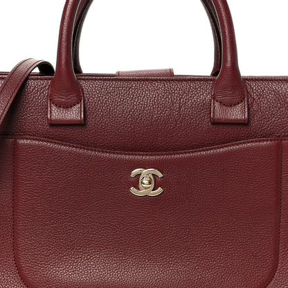 Chanel Grained Calfskin Small Neo Executive Shopper Tote Burgundy 8 of 10