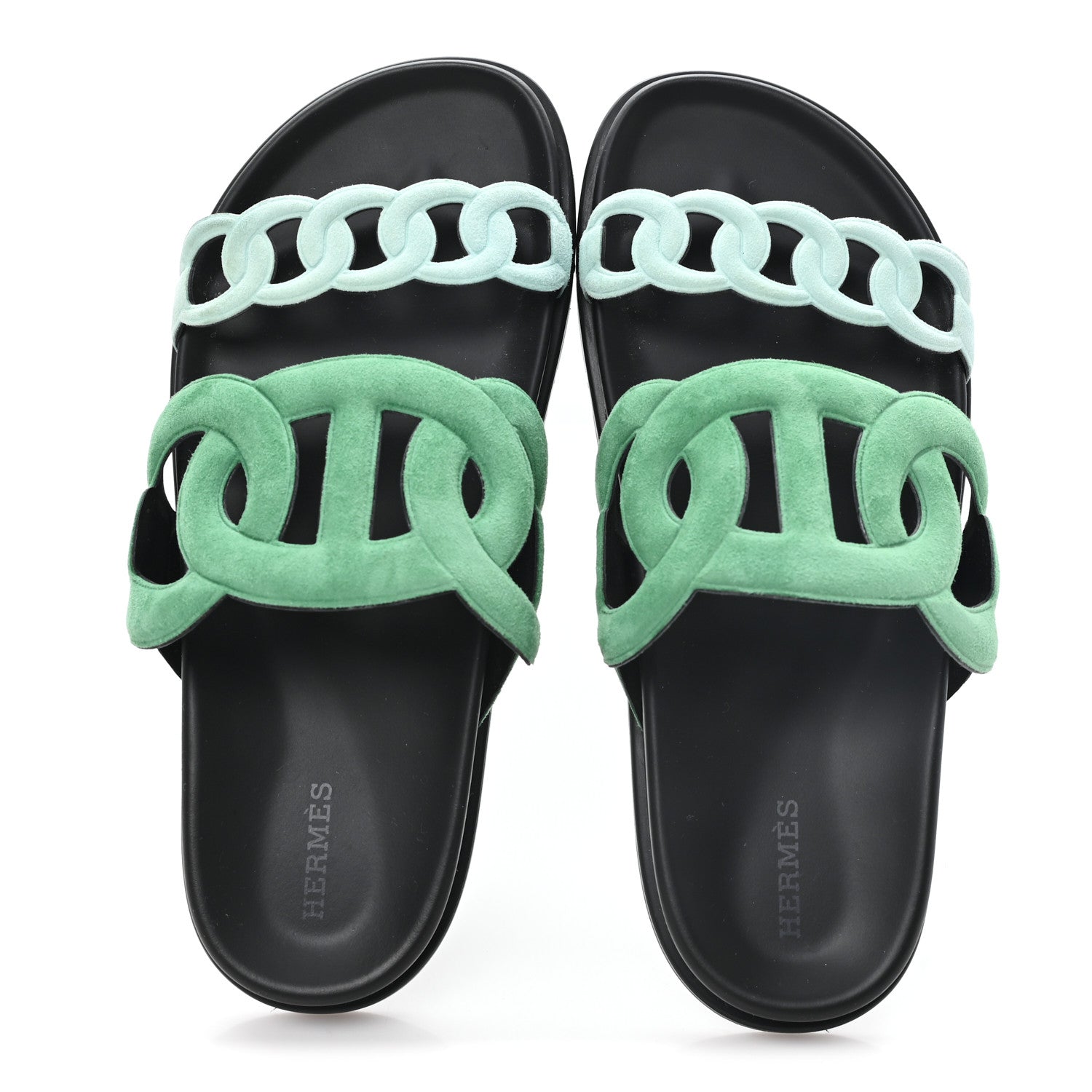 Hermes Suede Goatskin Extra Sandals  39 Vert 2 of 9