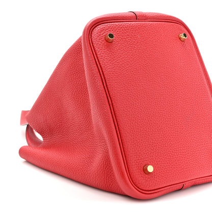 Hermes Taurillon Clemence Picotin Lock 22 MM Rouge Casaque 10 of 12