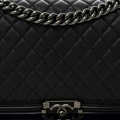 Chanel Grained Calfskin Quilted New Medium Boy Flap Black 8 of 10