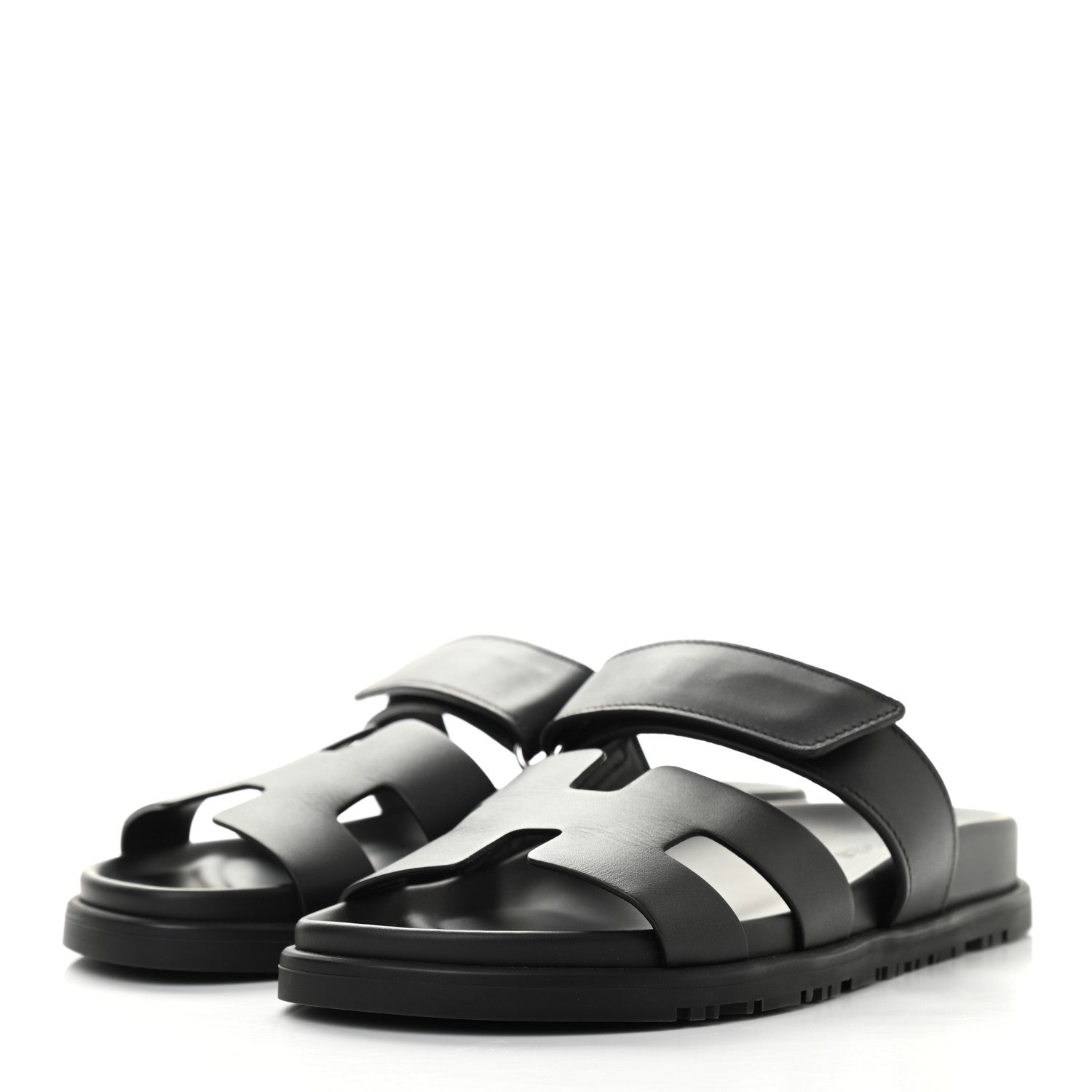 Hermes Calfskin Womens Chypre Sandals 36 Black 4 of 9