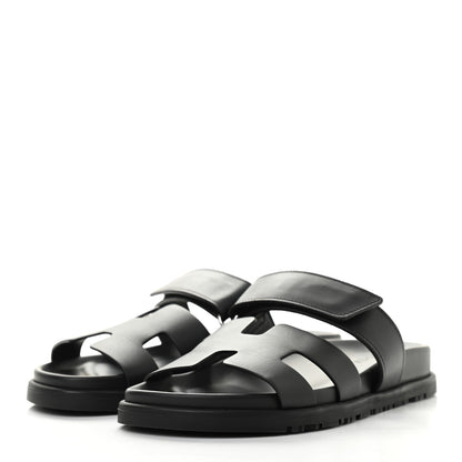 Hermes Calfskin Womens Chypre Sandals 36 Black 4 of 9