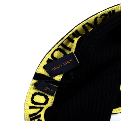Louis Vuitton Wool Gravity Snood Scarf Black Jaune 5 of 5