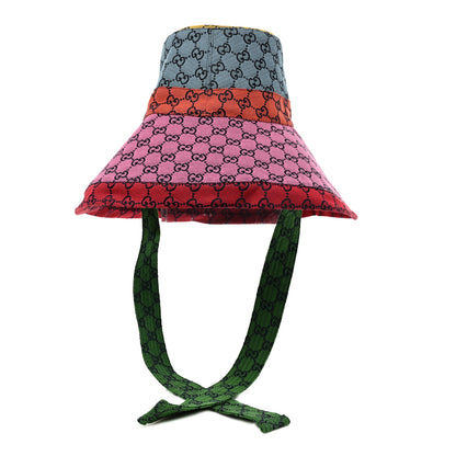 Gucci Monogram Multicolor Wide Brim Hat M Pink Multicolor 3 of 6
