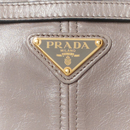 Prada Shiny Nappa Medium Shoulder Bag Pewter 8 of 10