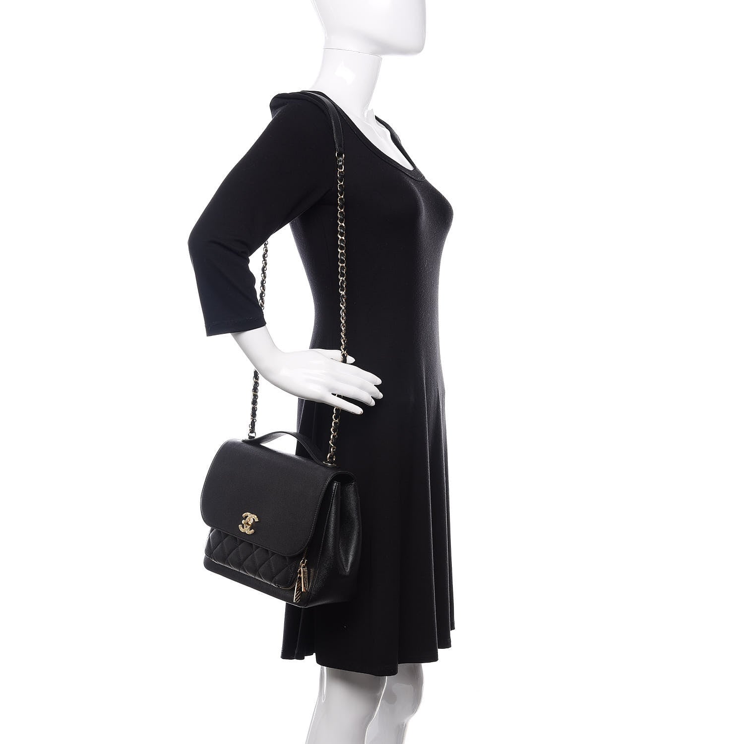 Chanel Caviar Quilted Large Business Affinity Flap Black 2 of 11