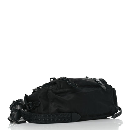 Prada Nylon New Vela Studded Messenger Bag Black 4 of 9