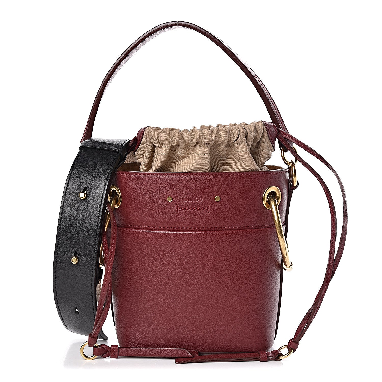Chloe Smooth Calfskin Mini Roy Bucket Bag Plum Purple 1 of 10