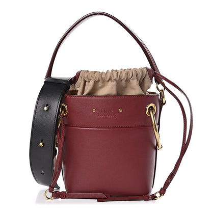 Chloe Smooth Calfskin Mini Roy Bucket Bag Plum Purple 1 of 10