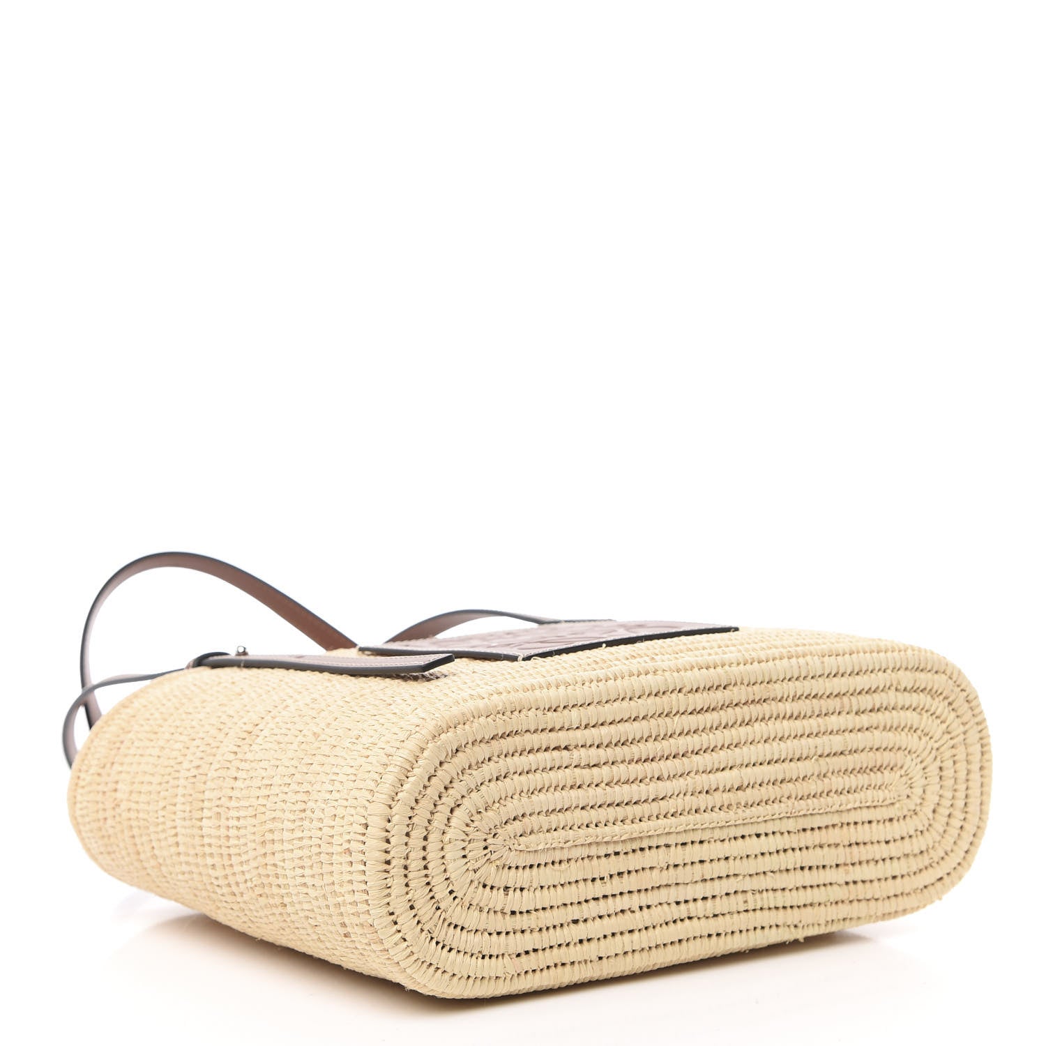 Loewe Raffia Square Basket Tote Bag Natural Tan 4 of 9