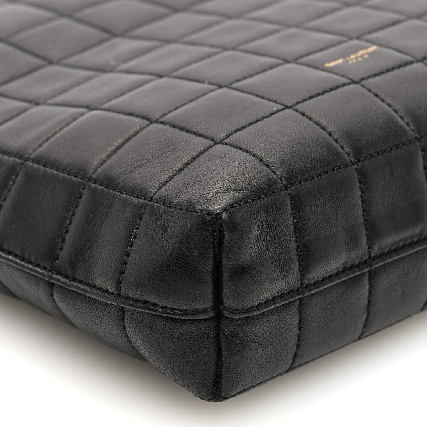 Lambskin Carre Quilted Mini Shopping Bag Black