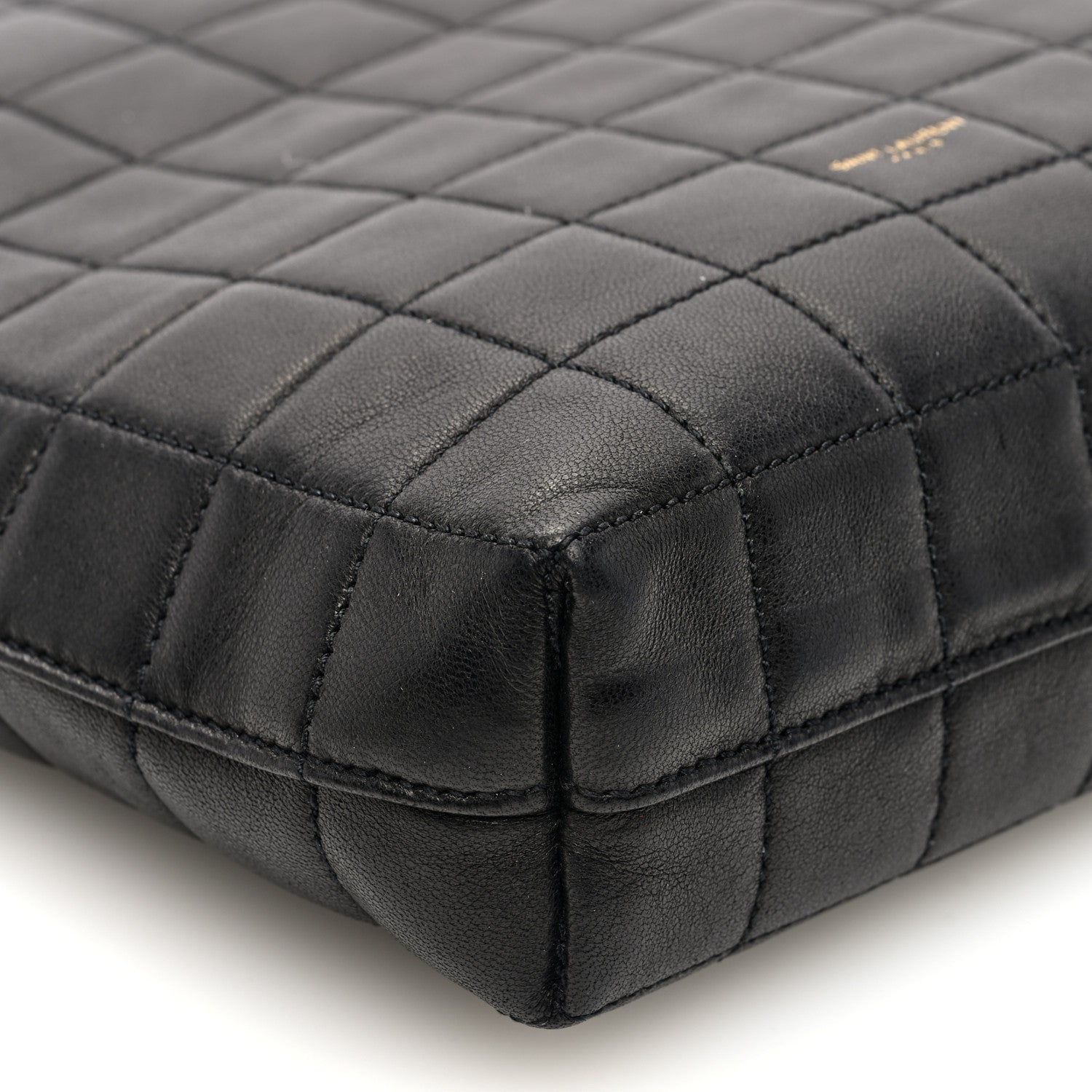 Saint Laurent Lambskin Carre Quilted Mini Shopping Bag Black 8 of 9
