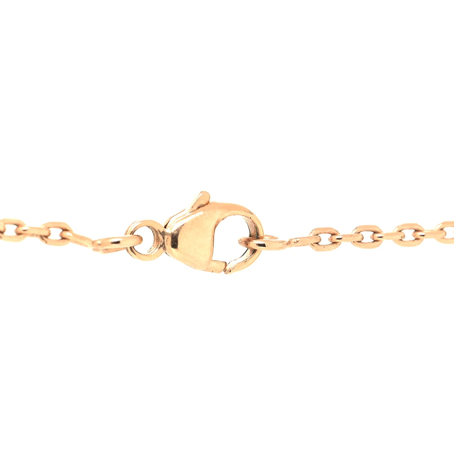Lacquered Rose Gold Pop H Pendant Necklace Black