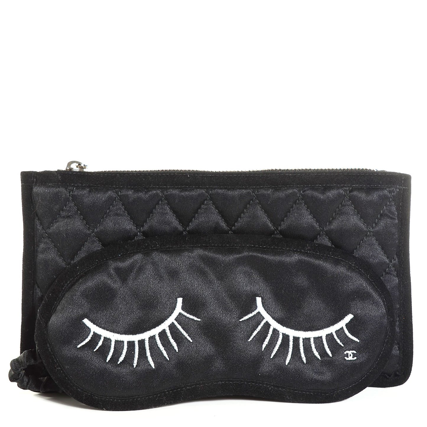 Silk Eyelid Sleeping Mask Black
