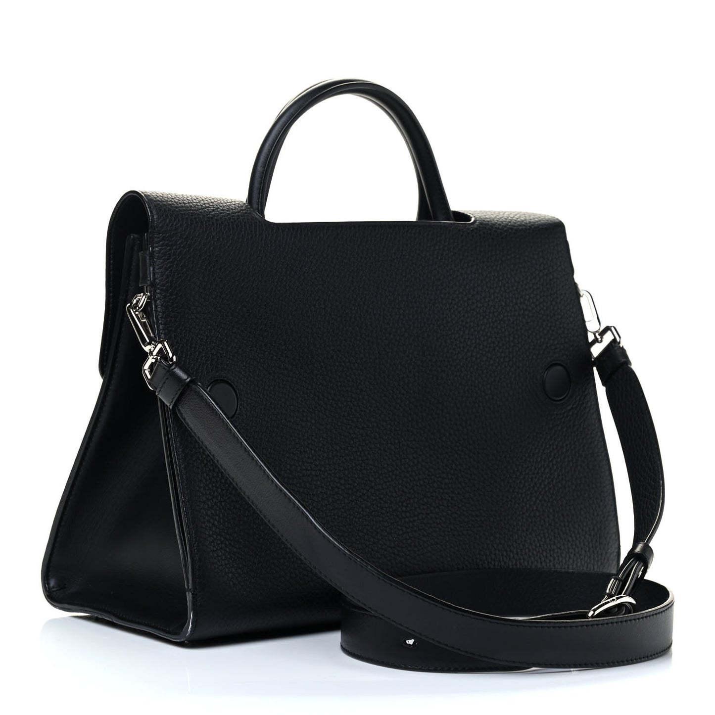 Grained Calfskin Medium Diorever Flap Black
