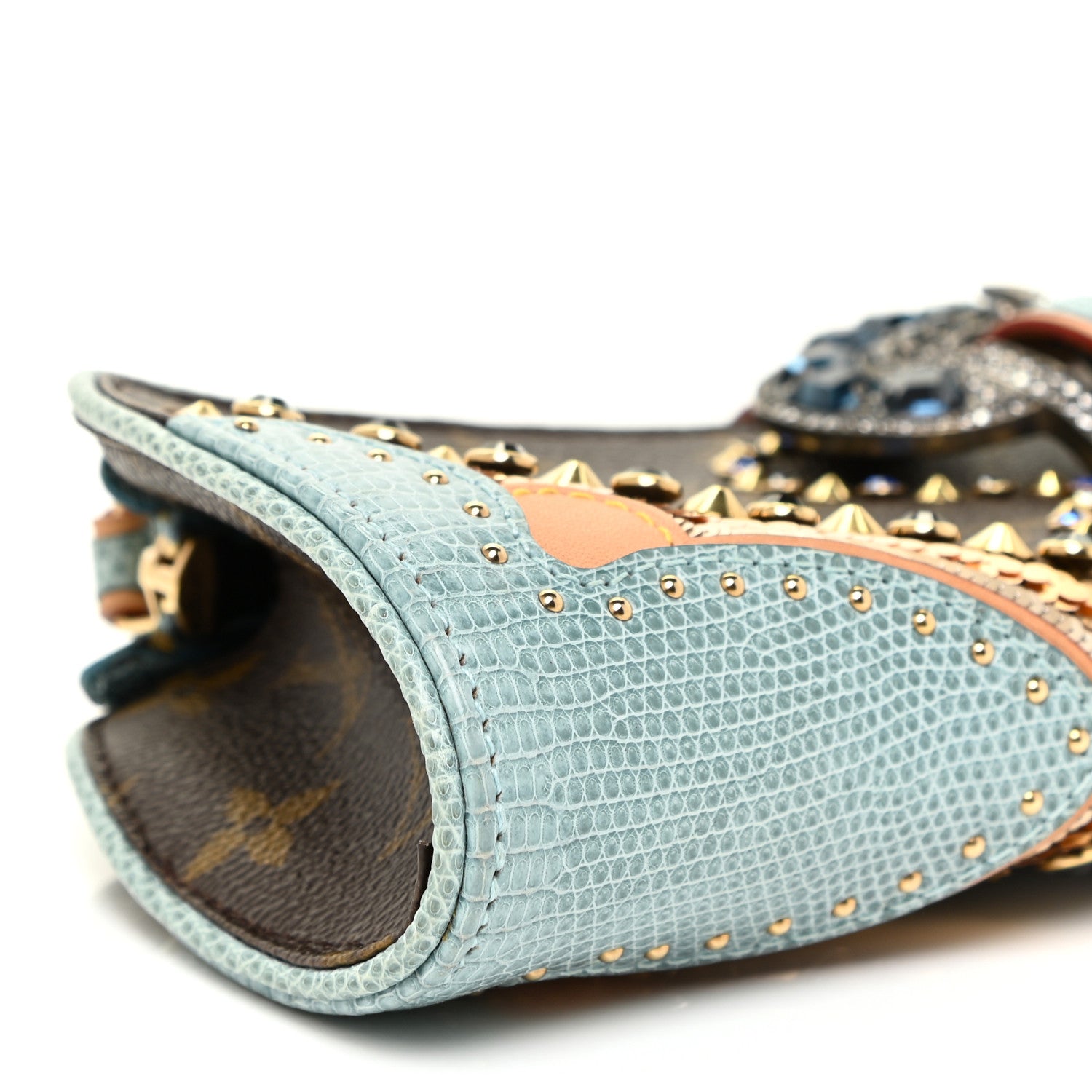 Louis Vuitton Monogram Lizard Embellished Les Extraordinaires Clutch 8 of 15