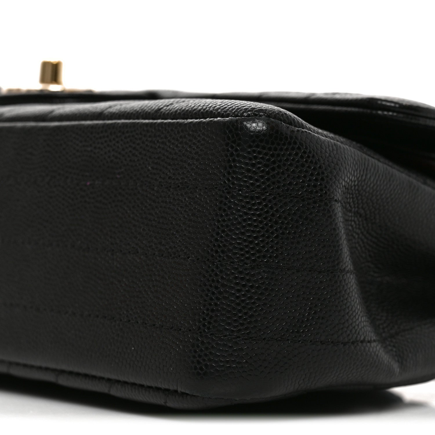 Chanel Caviar Chevron Quilted Medium Double Flap Black 10 of 11